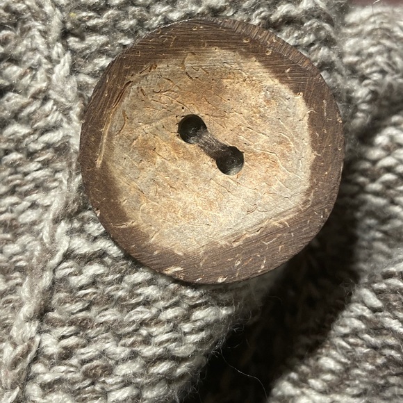 Celly knit brown button front long sleeve costal gramma cardigan sweater medium - Picture 9 of 10